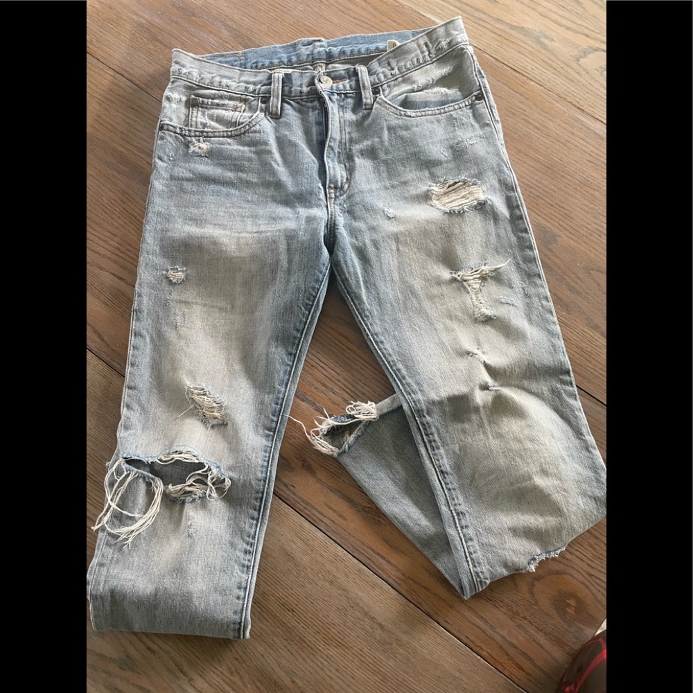 Ralph Lauren Denim & Supply destroyed relaxed boyfriend jeans Size 25!